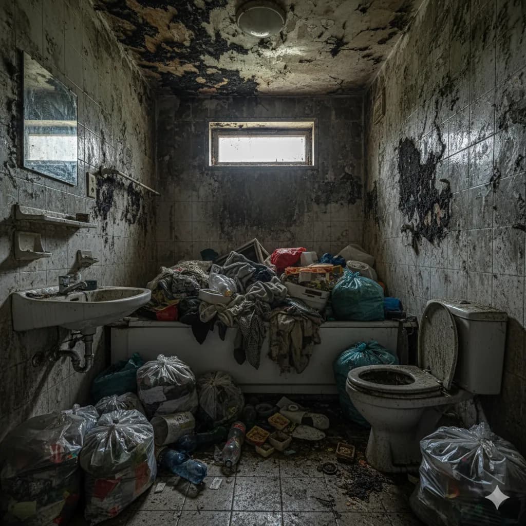 Débarras extrême dans un appartement touché par le syndrome de Diogène